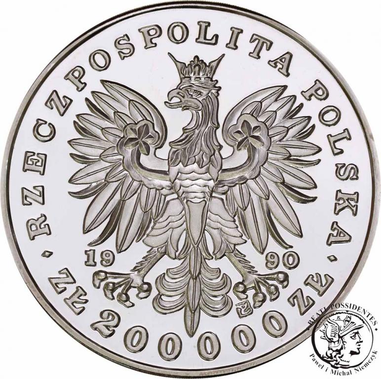 200 000 złotych 1990 Duży Tryptyk Piłsudski st.L-