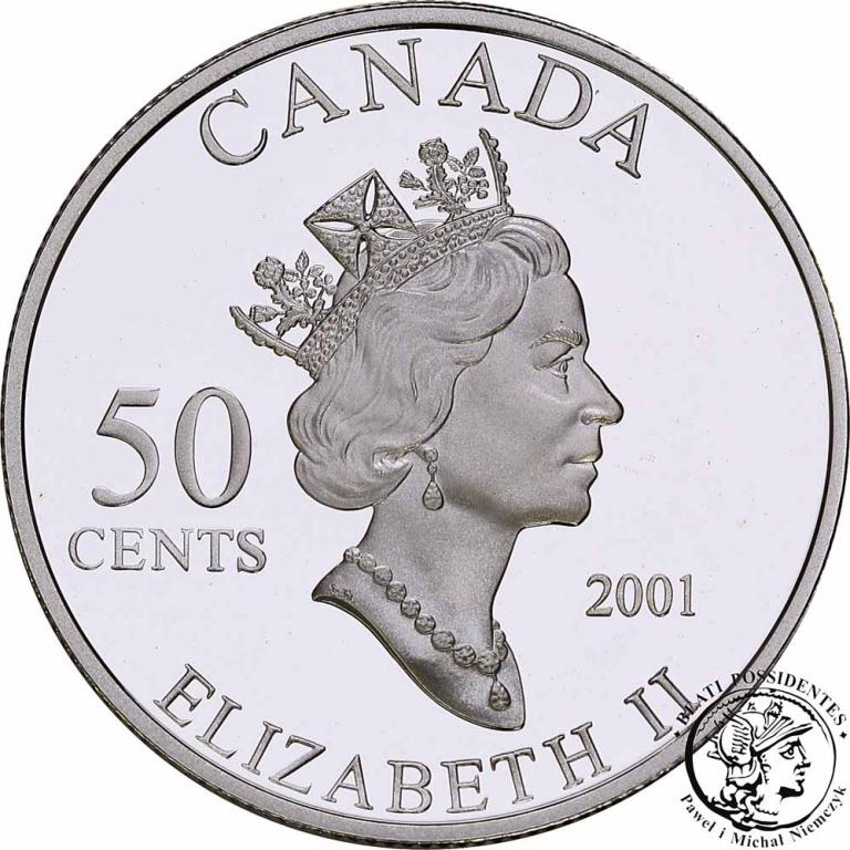 Kanada 50 centów 2001 srebro st.L-