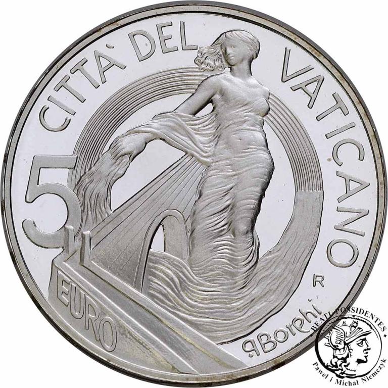Watykan 5 Euro 2002 Jan Paweł II st.L