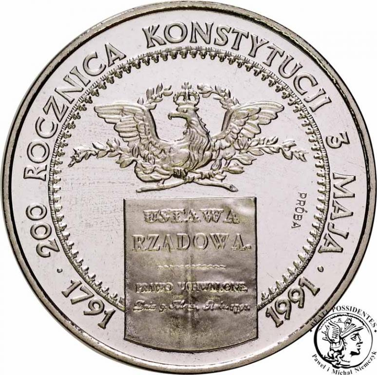PRÓBA NIKIEL 200 000 złotych 1991 Konstytucja st.L