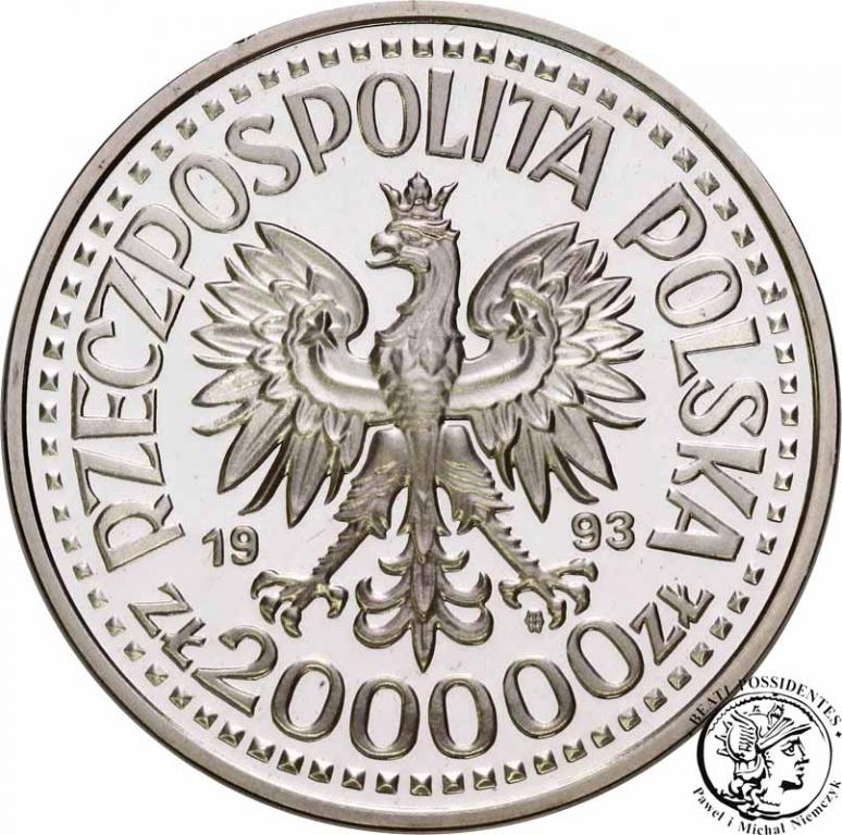 Polska III RP 200 000 złotych 1993 Ruch oporu st.L
