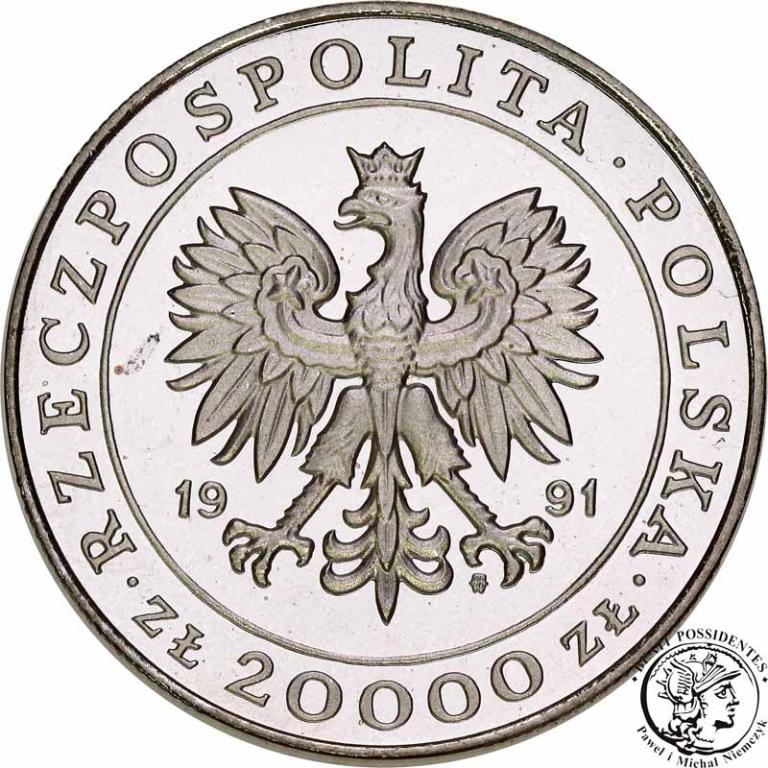 PRÓBA Nikiel 20 000 złotych 1991 Mennica st. L-