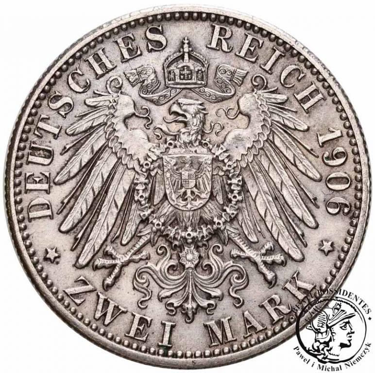 Niemcy Badenia 2 Marki 1906 st. 3+