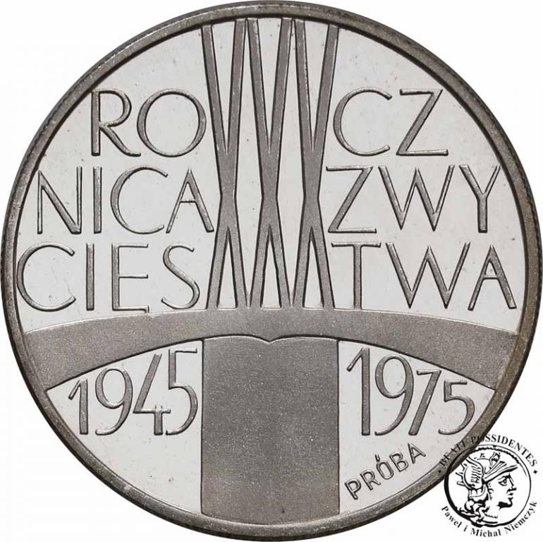 PRÓBA SREBRO 200 złotych 1975 Faszyzm st.L-