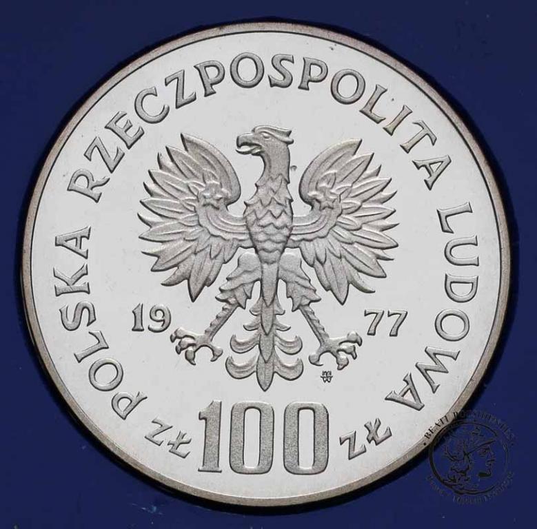 Polska PRL 100 złotych 1977 Żubr st.L-