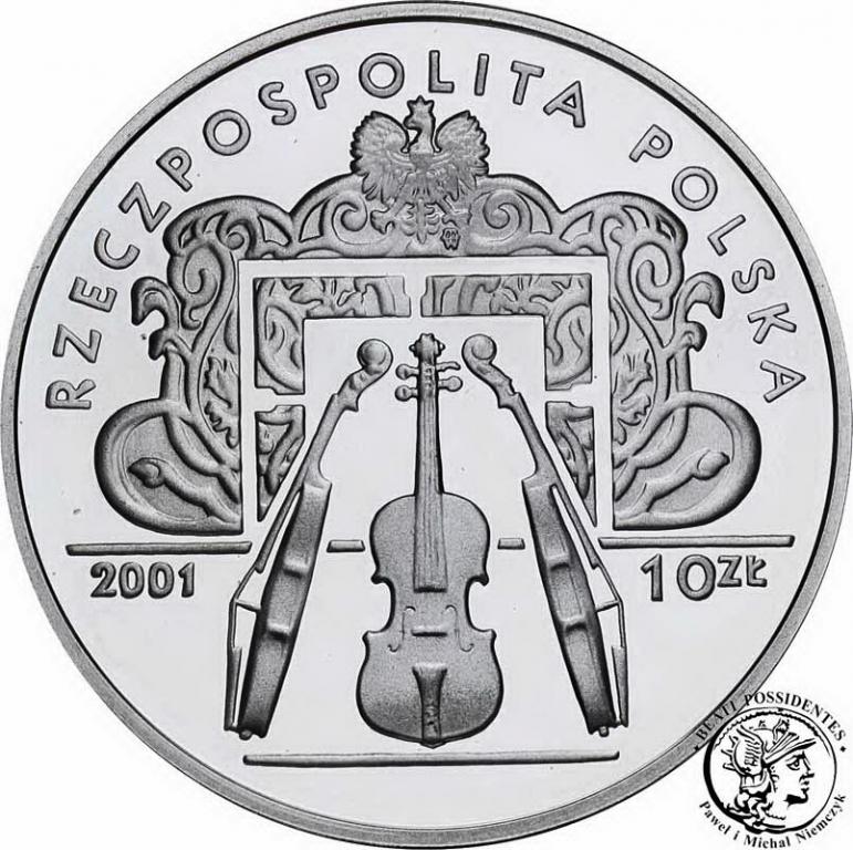 Polska III RP 10 złotych 2001 Wieniawski st.L