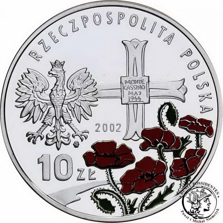 Polska III RP 10 złotych 2002 gen. Anders st.L