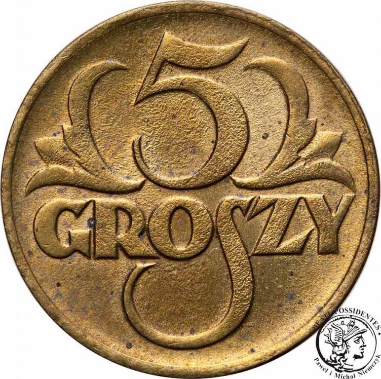 Polska II RP 5 groszy 1923 st.2+