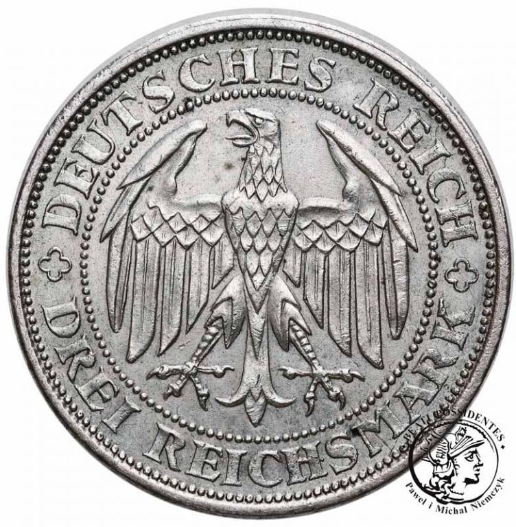 Niemcy Weimar 3 Marki 1929 A Meissen st.3+