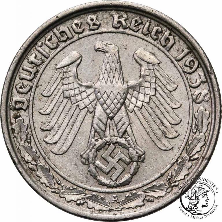 Niemcy III Rzesza 50 Fenigów 1938 A st.2