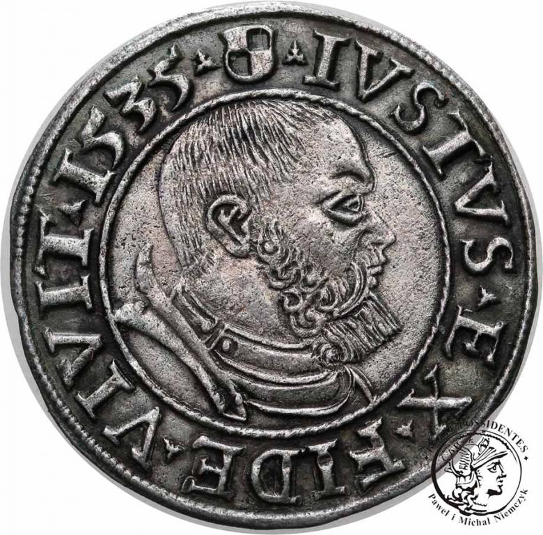 Polska Prusy grosz 1535 Królewiec st.3+