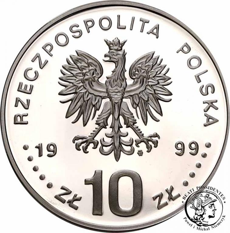 10 złotych 1999 Władysław IV Waza półpostać st.L-