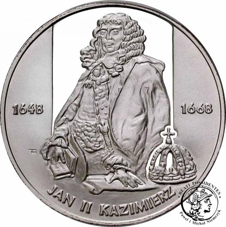 10 złotych 2000 Jan II Kazimierz półp. st.L-