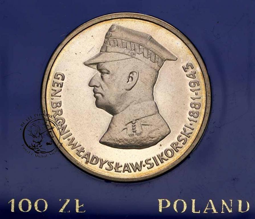 Polska PRL 100 złotych 1981 Sikorski st. L-
