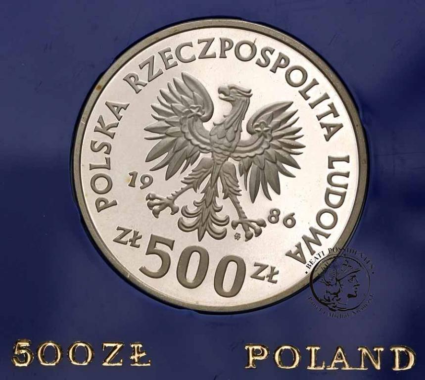 Polska PRL 500 złotych 1986 Sowa z młodymi st. L