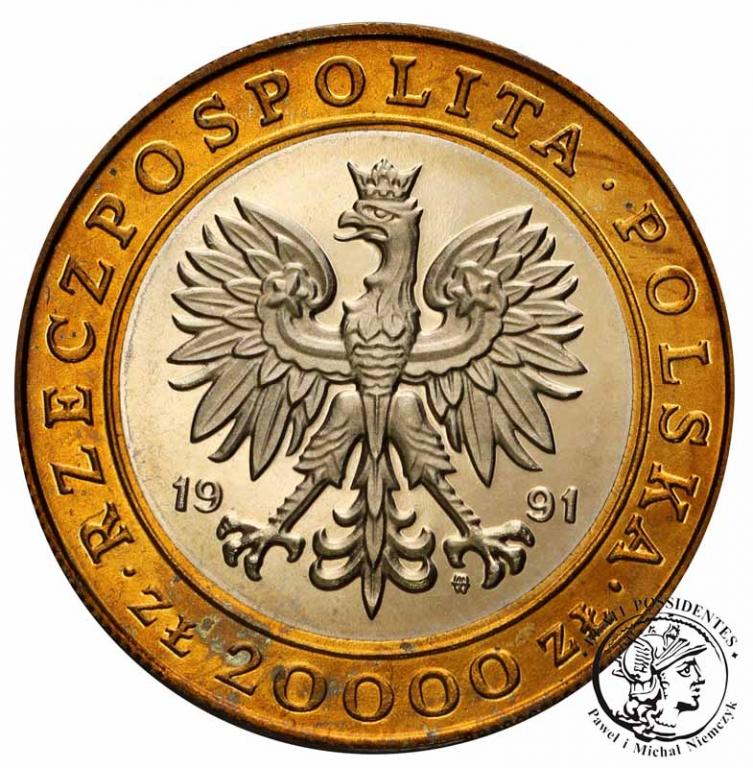 Polska 20000 złotych 1991 225lat Mennicy st. L-