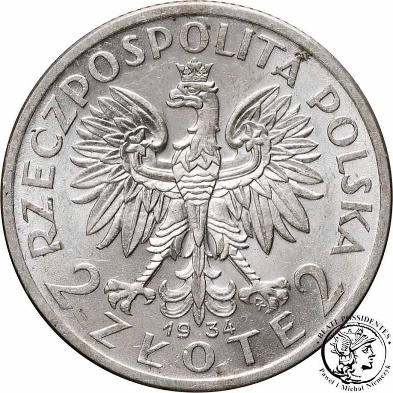 Polska II RP 2 złote 1934 babka st.2/2+