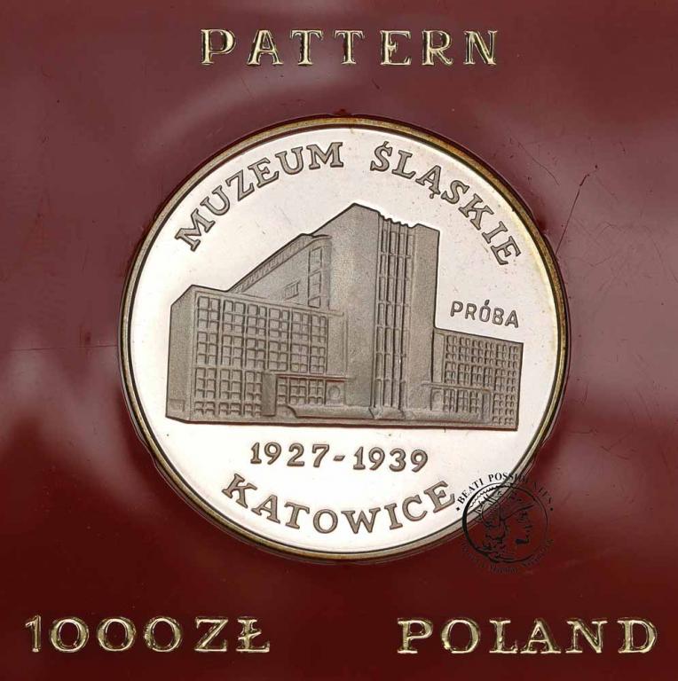 PRÓBA Ag 1000 zł Muzeum Śląskie Katowice 1987 stL-
