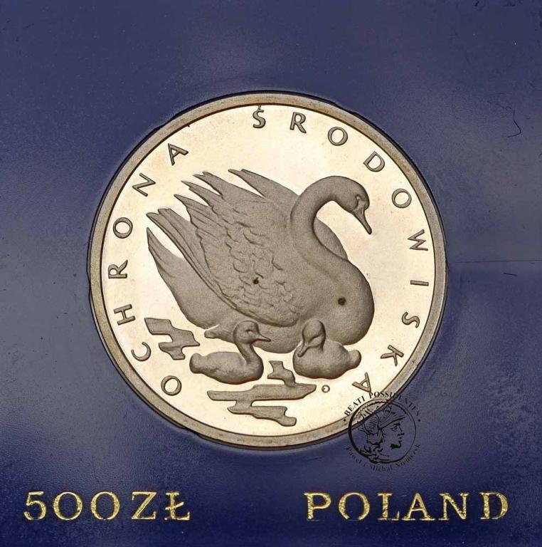 Polska PRL 500 złotych 1984 Łabędź st.L-