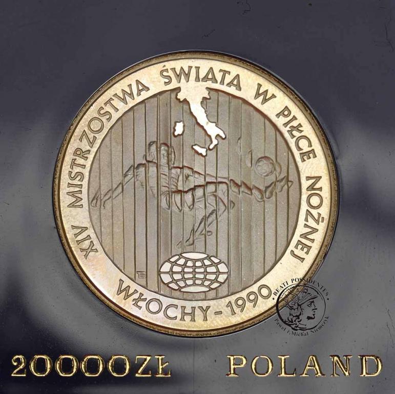 Polska PRL 20 000 złotych 1989 FIFA Włochy st.L-