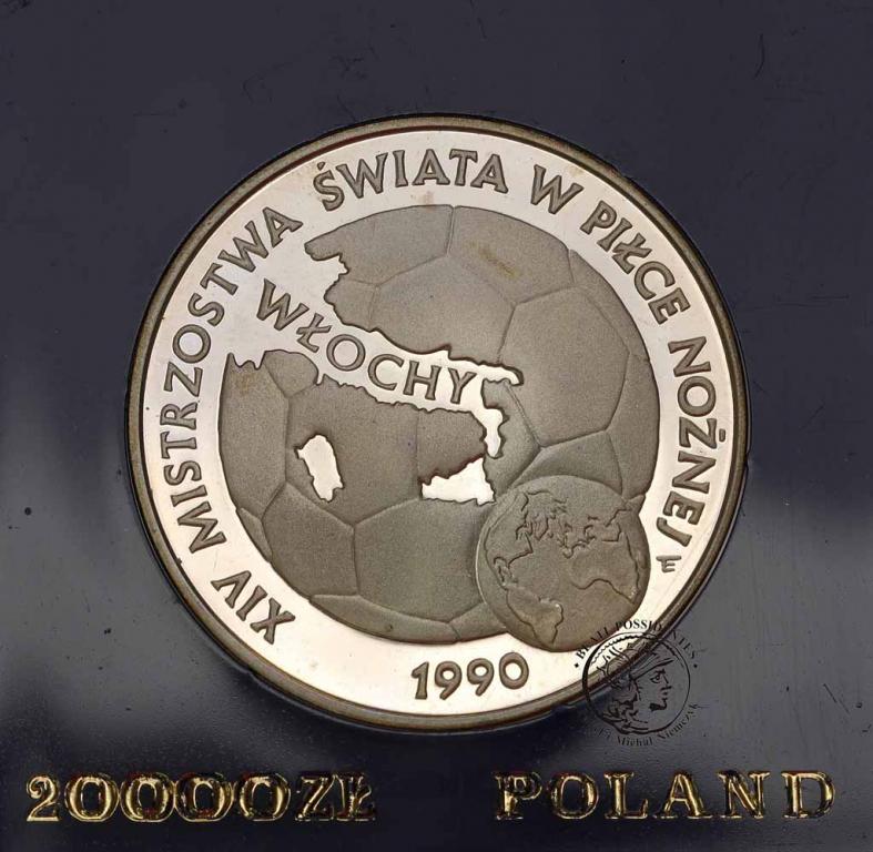 Polska PRL 20 000 złotych 1989 FIFA Włochy st.L-