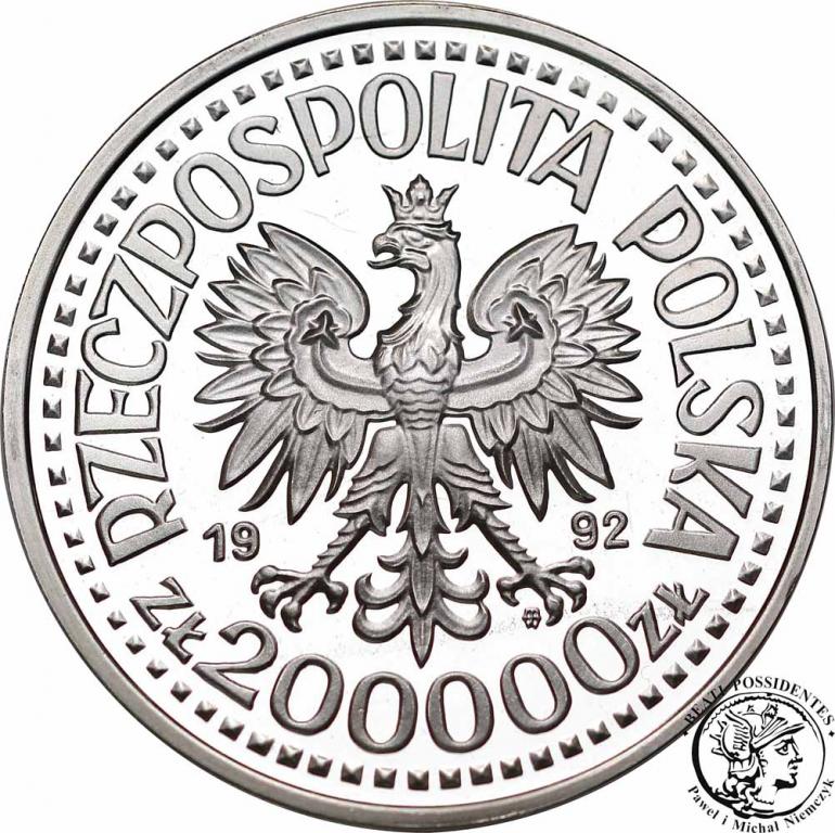 200 000 złotych 1992 Warneńczyk popiersie st.L-