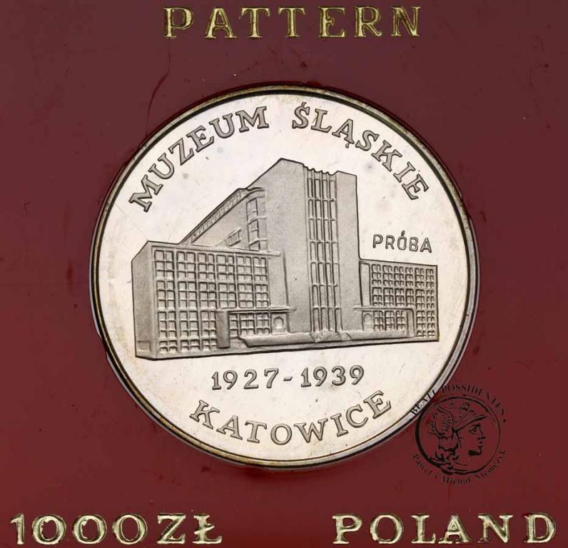 PRÓBA Srebro1000 złotych 1987 Muzeum Śląskie st.L-