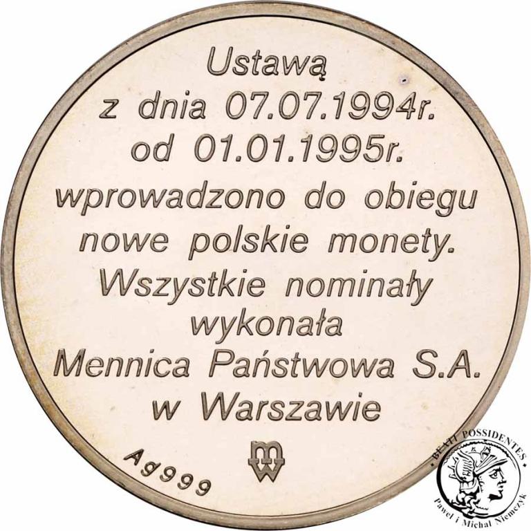 Medal Złotogrosz srebro Nowa Moneta Polska st. L-