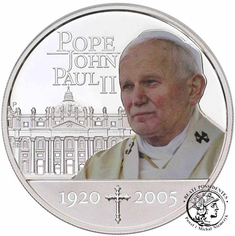 Wyspy Cook'a 1 dolar 2005 Papież Jan Paweł II st.L