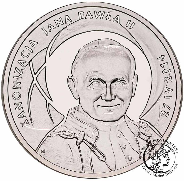 10 złotych 2014 Kanonizacja Jana Pawła II st.L