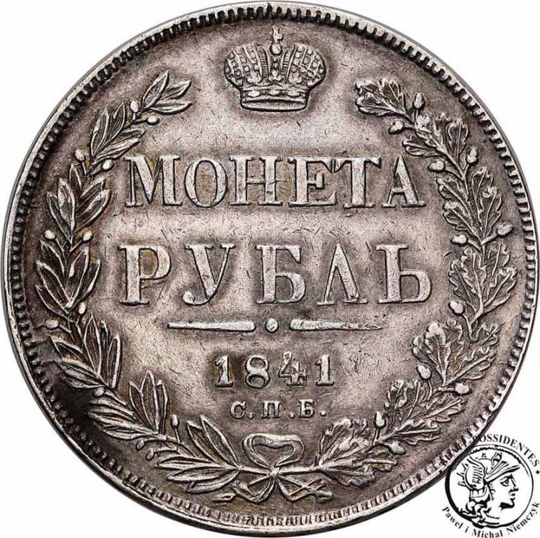 Rosja Mikołaj I Rubel 1841 st.3+/2-