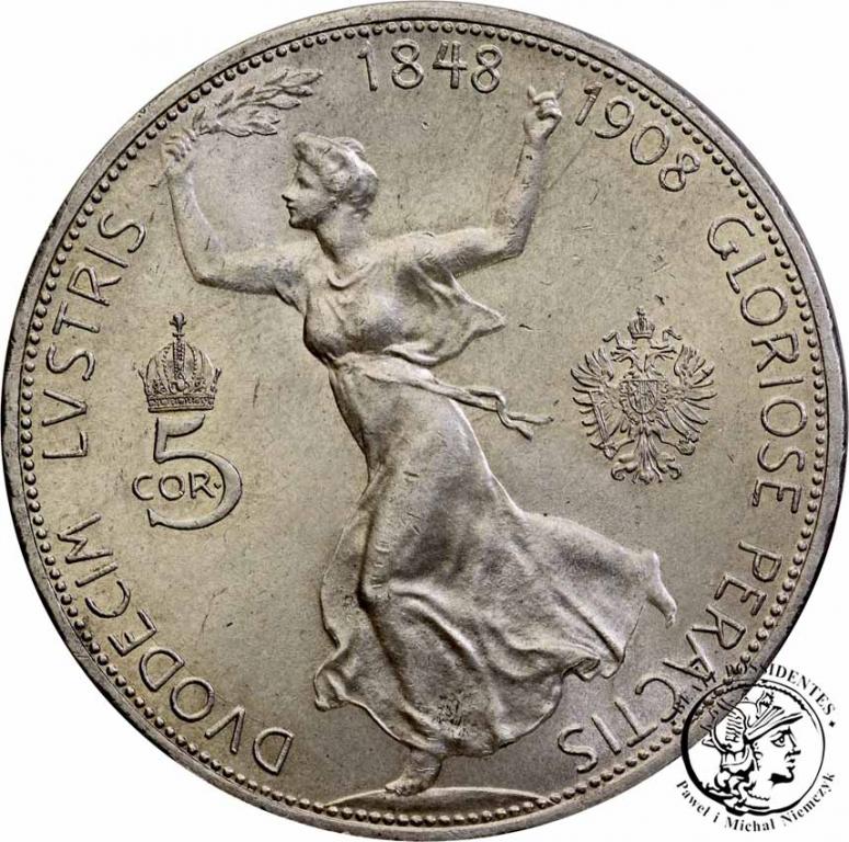 Austria 5 Koron 1908 - Jubileusz st.1-