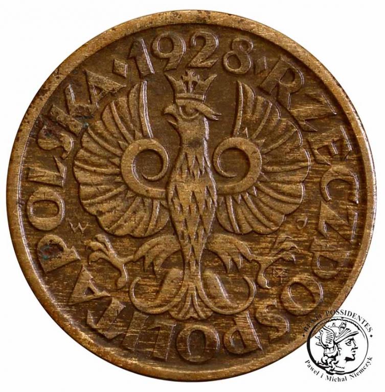 Polska II RP 1 grosz 1928 st.2-/3+