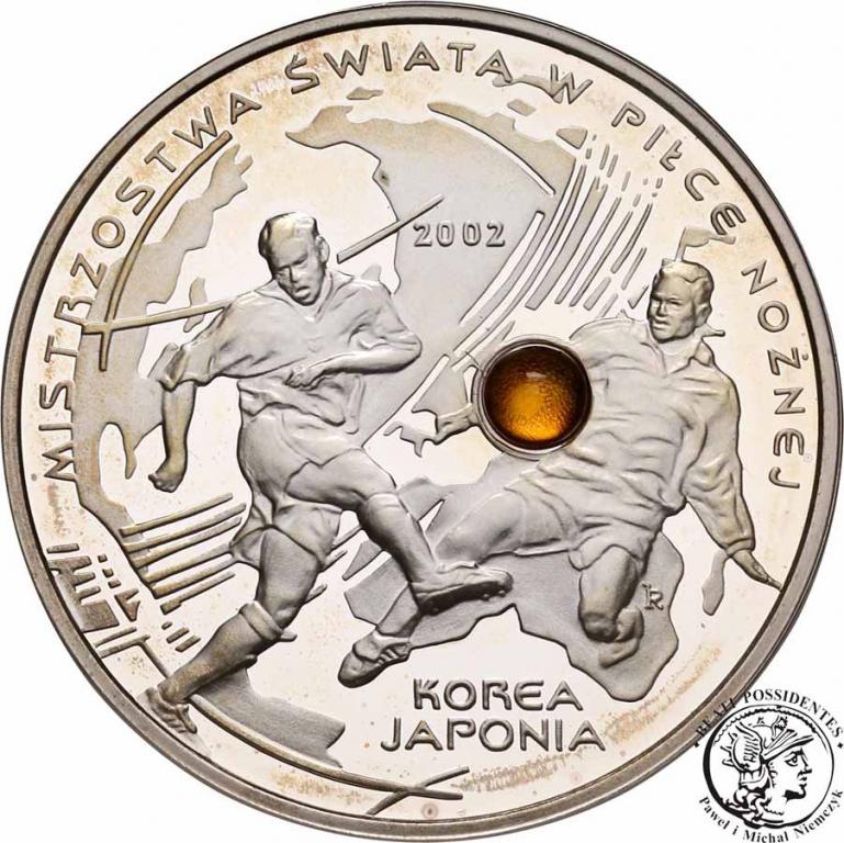 10 złotych 2002 Korea Japonia bursztyn st.L