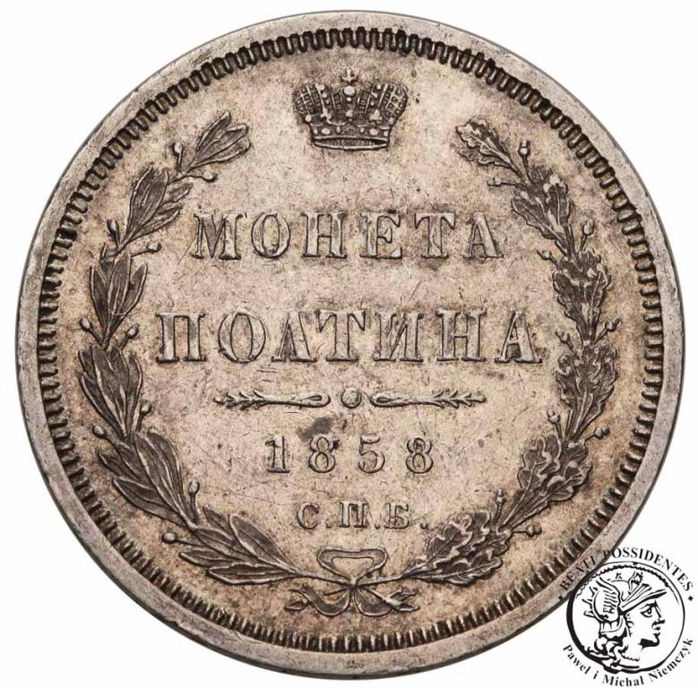 Rosja 1/2 Rubla 1858 Aleksander II st. 2