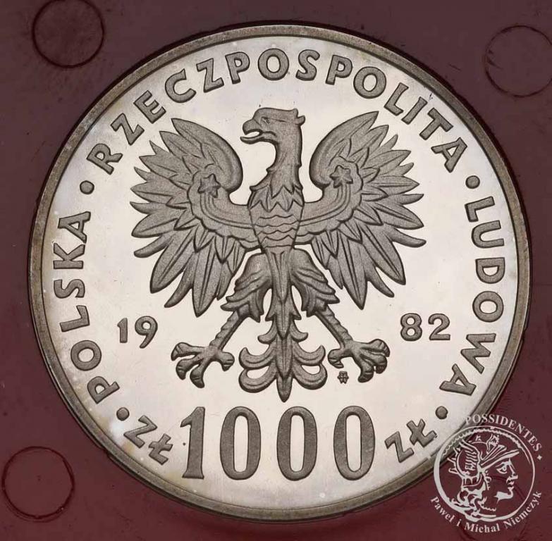PRÓBA SREBRO 1000 złotych 1982 Jan Paweł II st.L