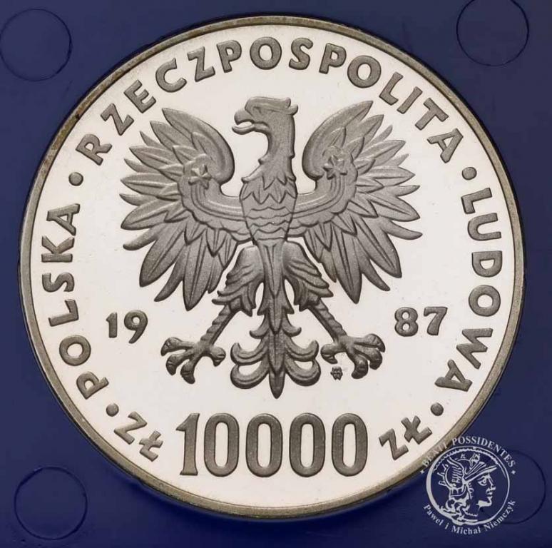 Polska PRL 10000 złotych 1987 Jan Paweł II st. L