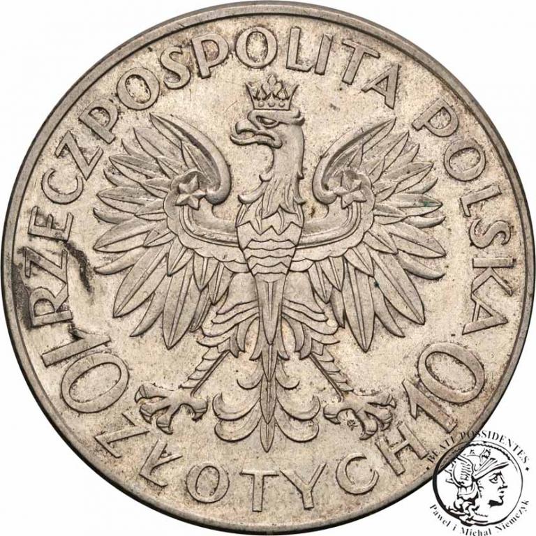 Polska II RP 10 złotych 1933 Sobieski st. 2-/3+