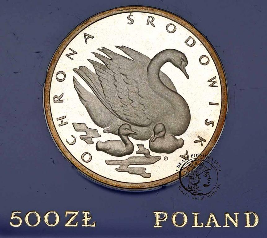 500 złotych 1984 Łabędź Ochrona Środowiska st.L