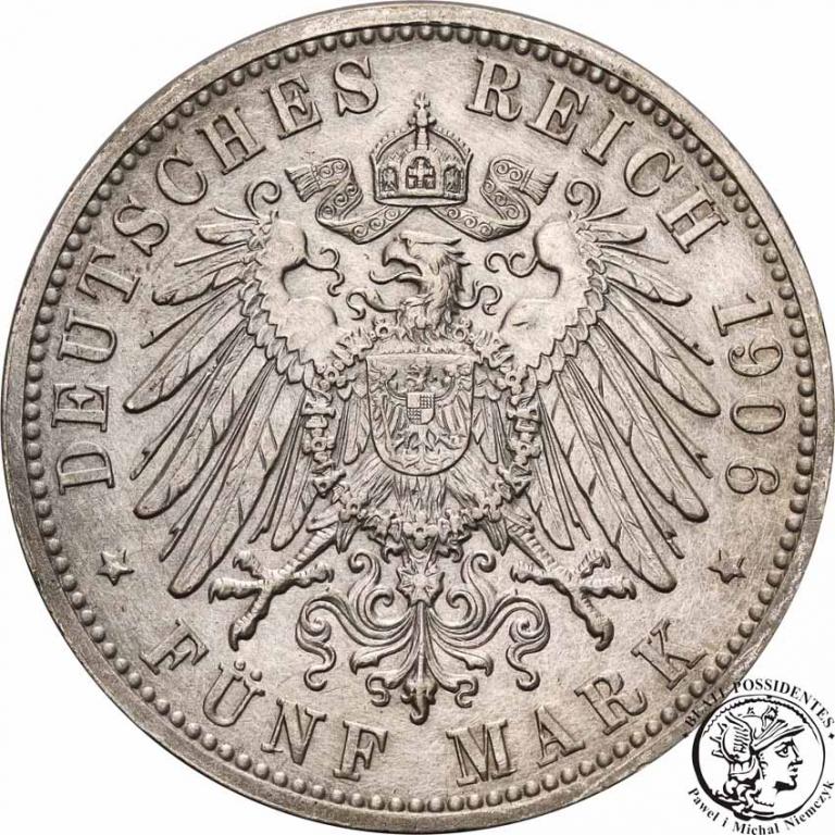 Niemcy Badenia 5 Marek 1906 st. 3