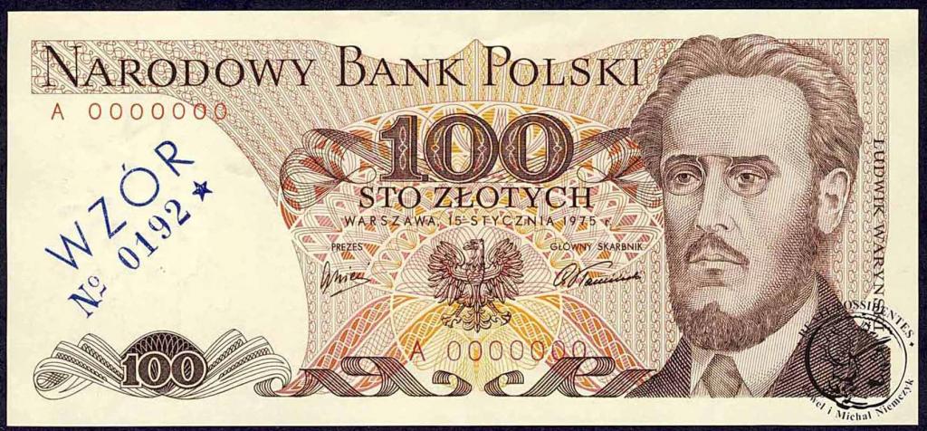 Polska WZÓR 100 złotych 1975