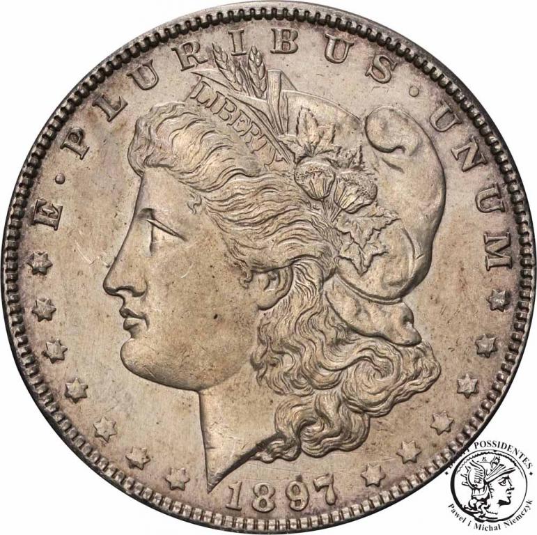 USA 1 dolar 1897 Philadelphia st.3+