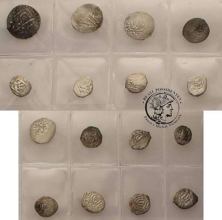 Islam monety srebrne XVIII - XIX w lot 16 szt st.3