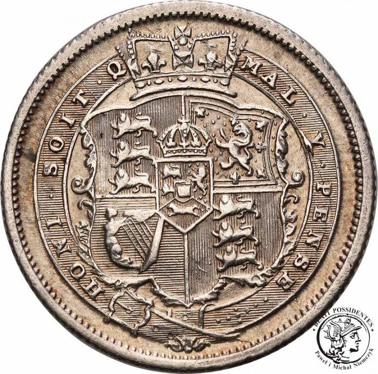 Wielka Brytania shilling 1816 George III st. 2