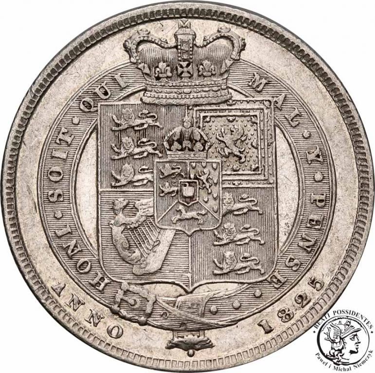 Wielka Brytania shilling 1825 George IV st. 2-