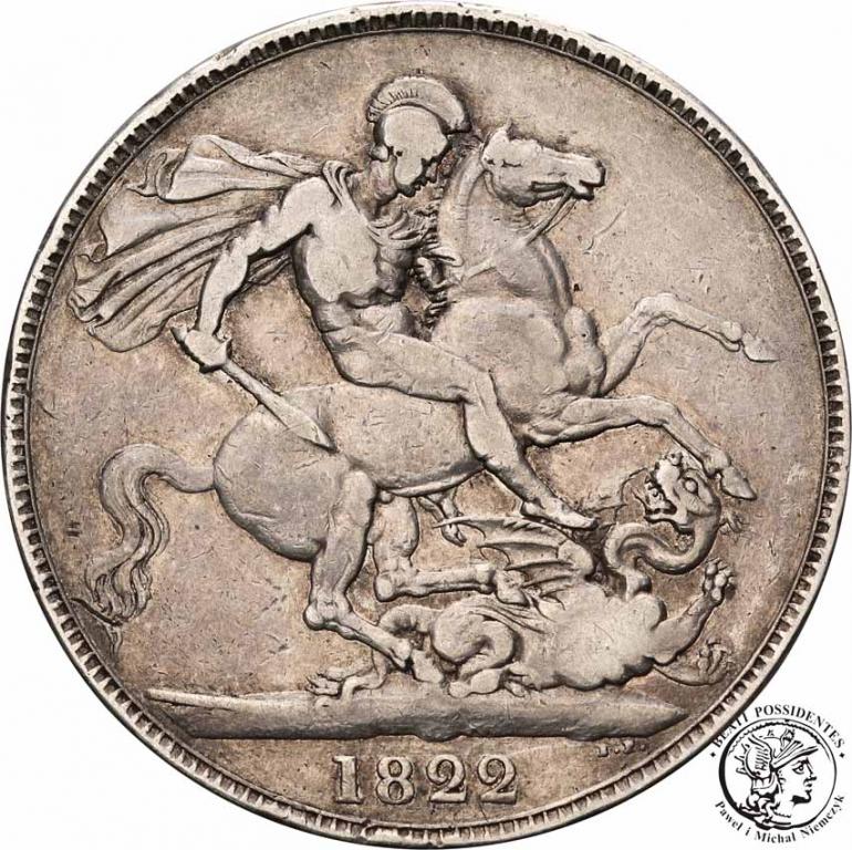 Wielka Brytania crown 1822 SECUNDO Georges IV st.3