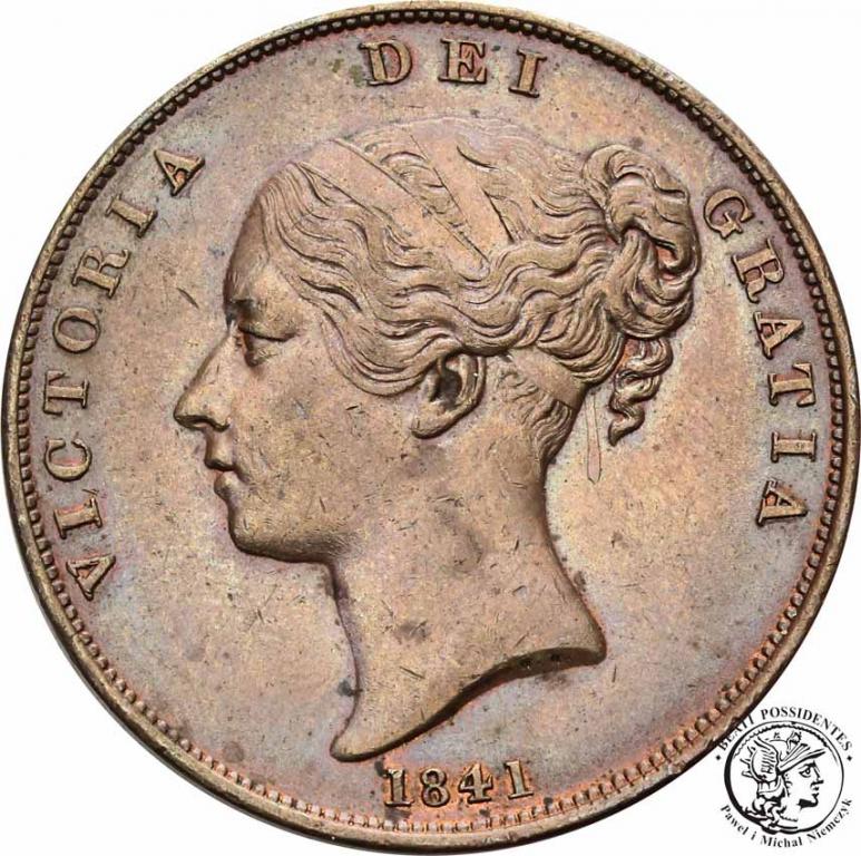 Wielka Brytania Penny 1841 Victoria st.1-/2+