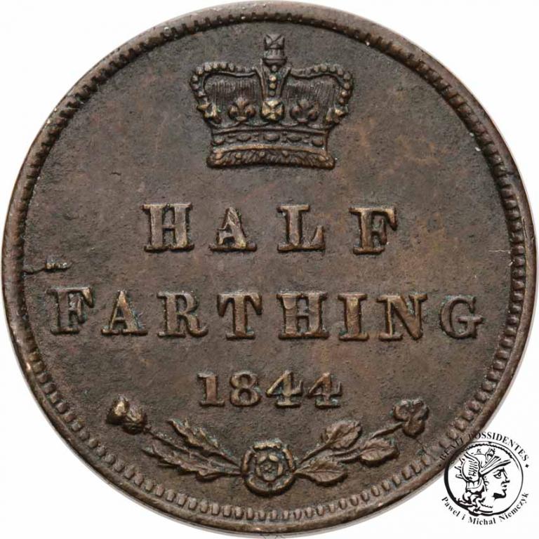 Wielka Brytania 1/2 Farthing 1844 Victoria st.3+
