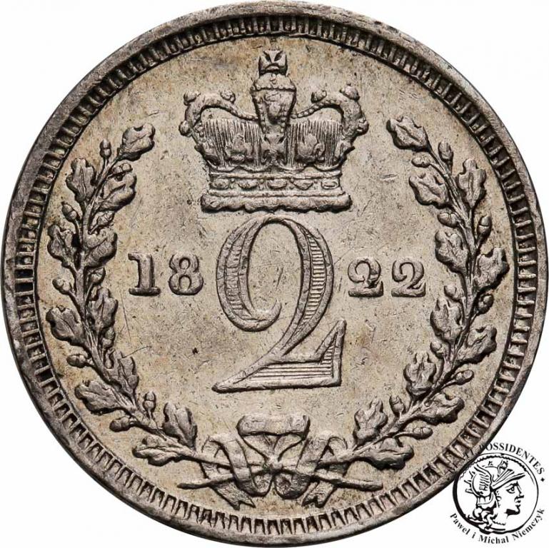 Wielka Brytania Twopence 1822 George IV st.2-