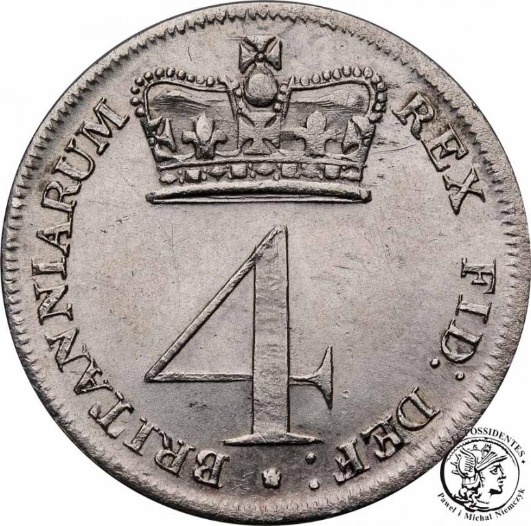 Wielka Brytania Fourpence 1817 George III st.2/2+